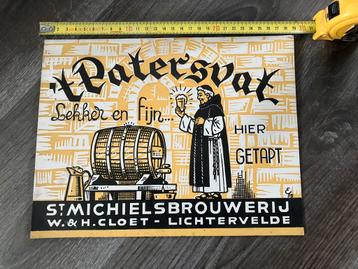 Reclamebord st michielsbrouwerij cloet lichtervelde  beschikbaar voor biedingen