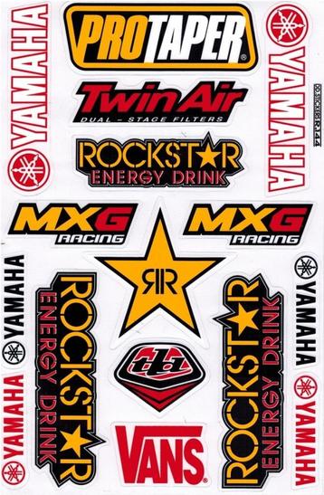 Yamaha sponsor motorfiets moto stickervel / stickers beschikbaar voor biedingen