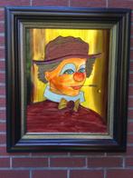 Clown Reliëf schilderij op aluminium olieverf, Ophalen of Verzenden
