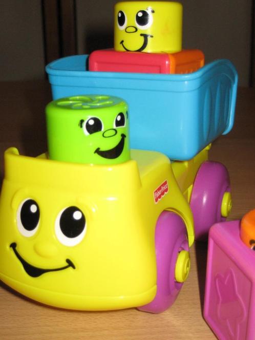 Fisher Price lachende Pop-up blokken kiepauto, Kinderen en Baby's, Speelgoed | Fisher-Price, Zo goed als nieuw, Duw- of Trekspeelgoed