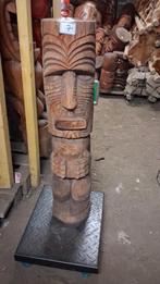 statue totem Tiki 100 cm en bois de cocotier, Enlèvement ou Envoi