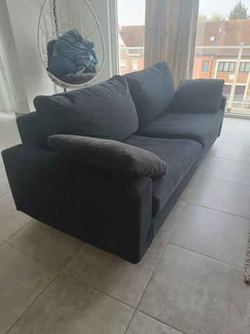 Zwarte stoffen zetel, 75 à 100 cm, Banc droit, Enlèvement, Utilisé
