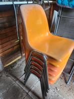 Retro stoelen oranje kuip terras, Ophalen of Verzenden, Zo goed als nieuw