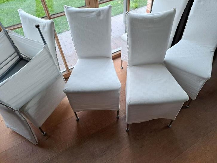 8 stoelen met afneembare hoes, Huis en Inrichting, Stoelen, Gebruikt, Ophalen