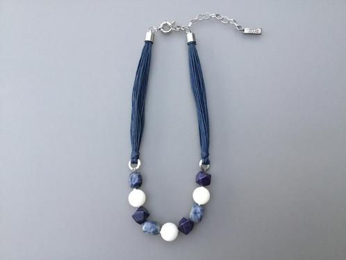 Halsketting Merk Titto (Zeer goede staat), Handtassen en Accessoires, Kettingen, Zo goed als nieuw, Steen of Mineraal, Blauw, Verstelbaar