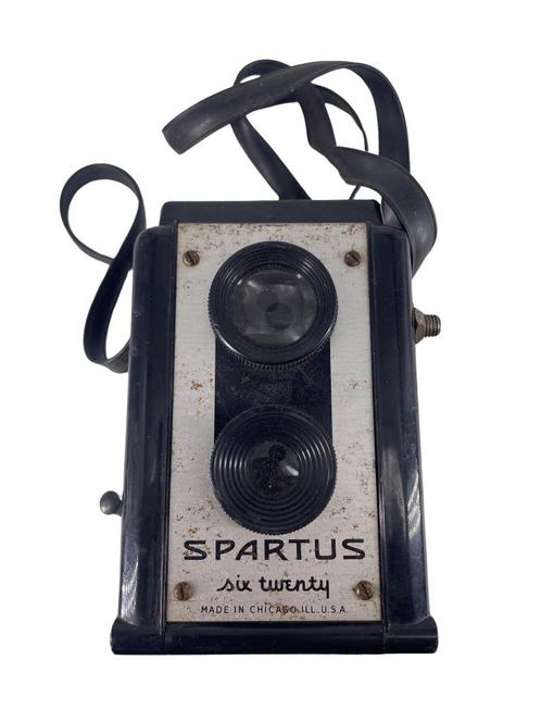 Spartus Box Camera Six Twenty Bakélite - 1940 USA, Collections, Appareils photo & Matériel cinématographique, Appareils photo