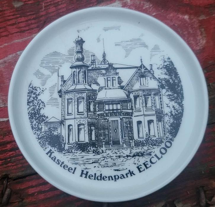 Bordje Kasteel Heldenpark Eecloo 1982, Antiek en Kunst, Antiek | Wandborden en Tegels, Ophalen of Verzenden