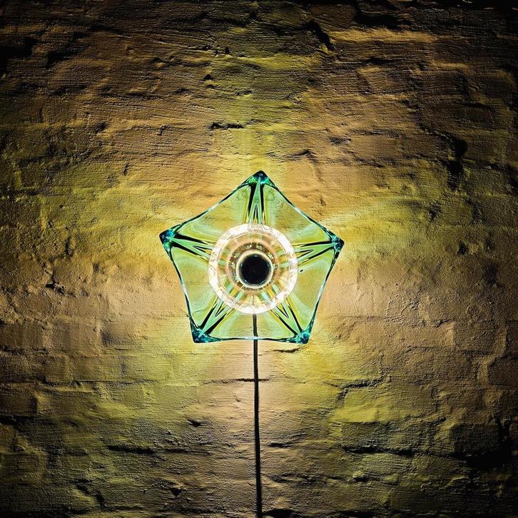 Lampe murale vintage en verre de Murano - plafonnier., Antiquités & Art, Antiquités | Éclairage, Enlèvement ou Envoi