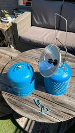 2 gas fles + warmte element, Caravans en Kamperen, Kampeeraccessoires, Ophalen, Zo goed als nieuw