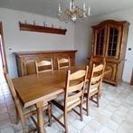 Salle à manger complète en chêne, Maison & Meubles, Enlèvement, Comme neuf, 4 à 6 chaises