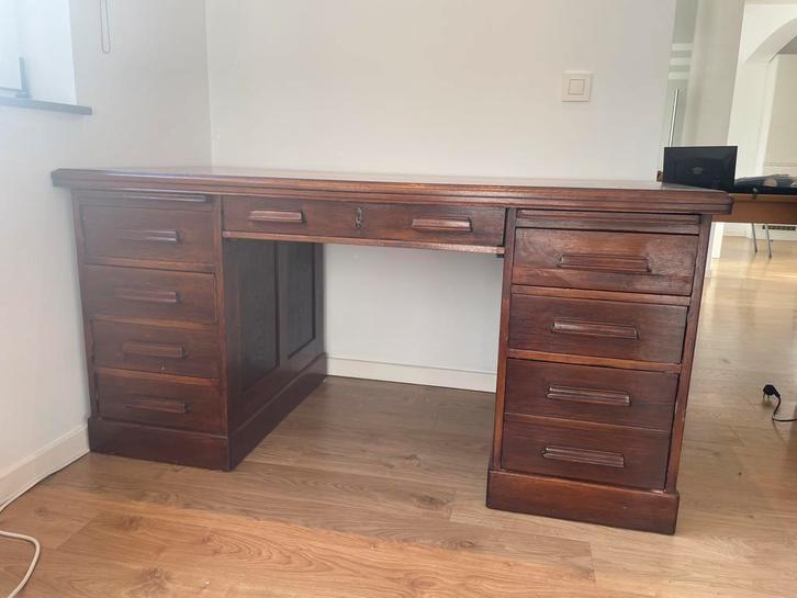 Klassiek houten bureau 160x80x80, Antiek en Kunst, Antiek | Kantoor en Zakelijk, Ophalen