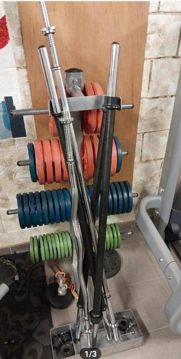 Body pump rack 9 stangen 60 gewichten. beschikbaar voor biedingen