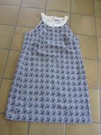 River Woods blauw/ecru motief jurk vermoedelijk maat 40/42, Kleding | Dames, Maat 38/40 (M), Blauw, River Woods, Ophalen of Verzenden