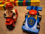 Vintage retro LEGO Duplo  Racer en motorfiets, Ophalen of Verzenden, Gebruikt, Duplo