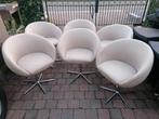 6 vintage kuipstoelen, Huis en Inrichting, Ophalen, Gebruikt, Overige kleuren, Stof