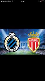 2 tickets te koop - Club Brugge VS AS Monaco, Tickets en Kaartjes, Losse kaart, Twee personen, September