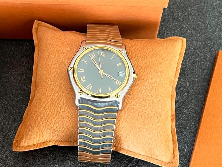 EBEL CLASSIC WAVE 18kt, Handtassen en Accessoires, Horloges | Heren, Zo goed als nieuw, Goud, Ophalen