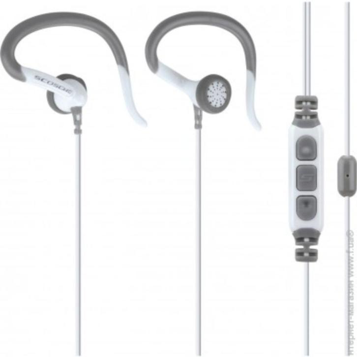 Scosche HPSC66m – wit/grijs - hoofdtelefoon, Sport en Fitness, Loopsport en Atletiek, Nieuw, Ophalen of Verzenden