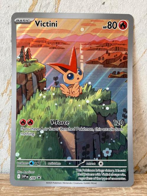 Victini (SVP EN 208, oversized kaart, Hobby en Vrije tijd, Verzamelkaartspellen | Pokémon, Nieuw, Losse kaart, Ophalen of Verzenden