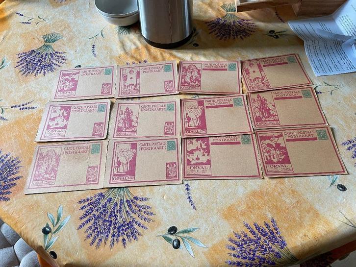 12 postwaardestukken Orval imp Sauté Florenville rozen, Verzamelen, Biermerken, Nieuw, Overige typen, Overige merken, Ophalen of Verzenden