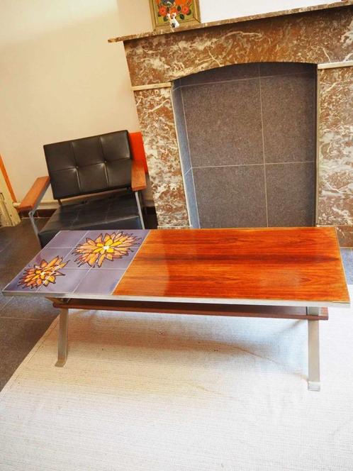 Vintage keramiek salontafel, design door Adri, 1960s, Huis en Inrichting, Tafels | Bijzettafels, Zo goed als nieuw, Rechthoekig