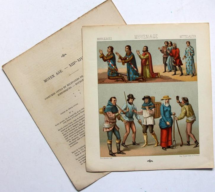 A. Racinet. LE COSTUME HISTORIQUE Middeleeuwen, Boeken, Kunst en Cultuur | Beeldend, Gelezen, Overige onderwerpen, Verzenden