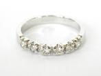 18KT gouden alliance ring met diamanten, Wit, Ophalen of Verzenden, Zo goed als nieuw, 17 tot 18