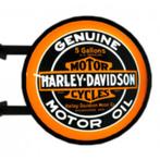 Harley Davidson motor oil reclame decoratie lamp verlichting, Verzamelen, Ophalen of Verzenden, Zo goed als nieuw, Lichtbak of (neon) lamp