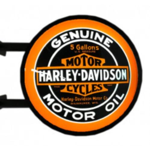 Harley Davidson motor oil reclame decoratie lamp verlichting, Verzamelen, Merken en Reclamevoorwerpen, Zo goed als nieuw, Lichtbak of (neon) lamp
