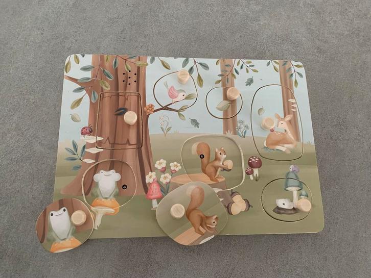Little Dutch Geluidenpuzzel Forest Friends, Kinderen en Baby's, Speelgoed | Houten speelgoed, Zo goed als nieuw, Overige typen