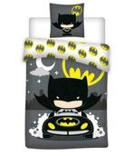 Batman Dekbedovertrek 140 x 200 cm - DC Comics, Kinderen en Baby's, Dekbedovertrek, Nieuw, Ophalen of Verzenden, Grijs