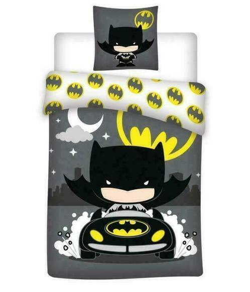 Batman Dekbedovertrek 140 x 200 cm - DC Comics, Kinderen en Baby's, Kinderkamer | Beddengoed, Nieuw, Dekbedovertrek, Grijs, Jongetje