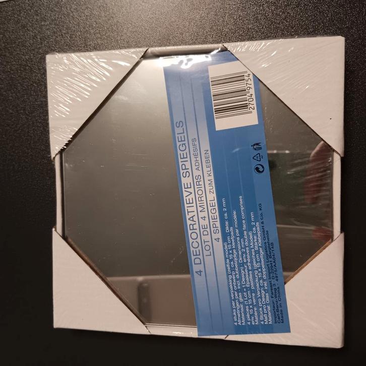 decoratieve spiegeltegels - verschillende vormen, Huis en Inrichting, Woonaccessoires | Spiegels, Nieuw, Minder dan 50 cm, Minder dan 100 cm