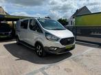 FORD TRANSIT CUSTOM * ACTIVE * AUT * L2 * DUB CAB * CAMERA *, Auto's, Bestelwagens en Lichte vracht, Testrit aan huis, 6 deurs