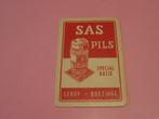 Oude losse speelkaart SAS pils , Leroy - Boezinge (146), Verzamelen, Ophalen of Verzenden, Zo goed als nieuw, Speelkaart(en)