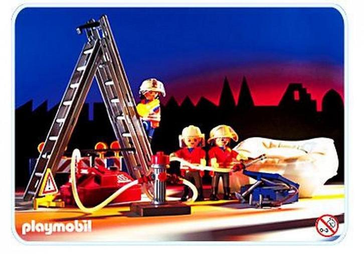 PLAYMOBIL Politiepost en team met brandweer reddingsteam, Kinderen en Baby's, Speelgoed | Duplo en Lego, Zo goed als nieuw, Ophalen of Verzenden