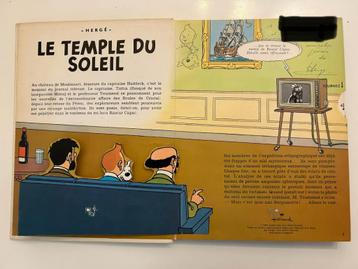 Bd - Hergé / Tintin-Rare Dessin et dédicace dans un Pop up