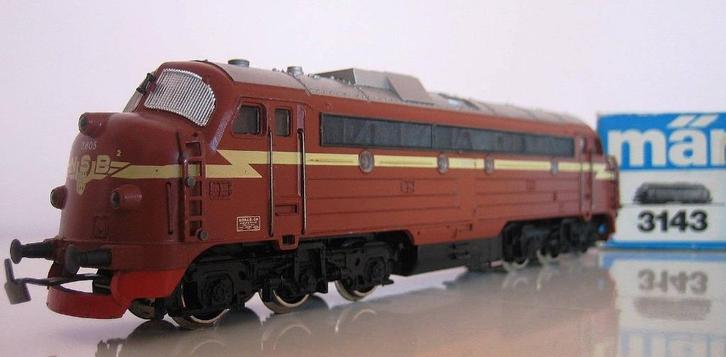 Marklin 3143 ( NSB ), Hobby en Vrije tijd, Modeltreinen | H0, Nieuw, Locomotief, Wisselstroom, Märklin, Ophalen of Verzenden