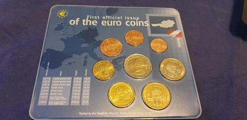 Set euros  first official issue of the coins Austria 2002, Postzegels en Munten, Munten | Europa | Euromunten, Ophalen of Verzenden