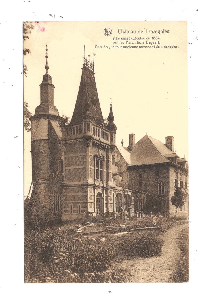 Château de Trazegnies NA181: Aile Ouest, Collections, Envoi, 1920 à 1940, Non affranchie, Hainaut