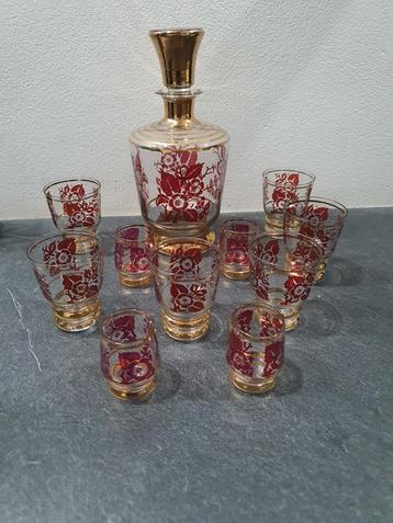 Setje karaf met glazen, Antiek en Kunst, Antiek | Glaswerk en Kristal, Ophalen of Verzenden