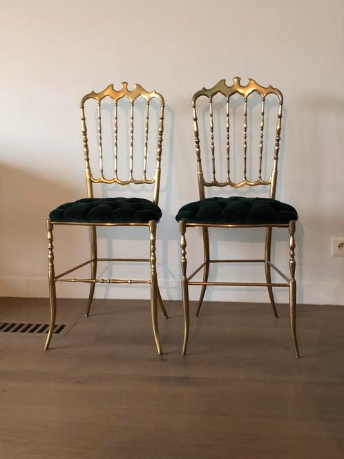2 Chiavari stoelen (volledig geherstoffeerd), Antiek en Kunst, Curiosa en Brocante, Ophalen of Verzenden
