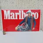 GEËMAILLEERD BORD MARLBORO MAN SIGARETTEN COWBOY ORIGINEEL, Verzamelen, Ophalen of Verzenden, Zo goed als nieuw, Reclamebord
