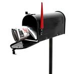Amerikaanse brievenbus | met statief | Zwart, Nieuw, Staal, Verzenden
