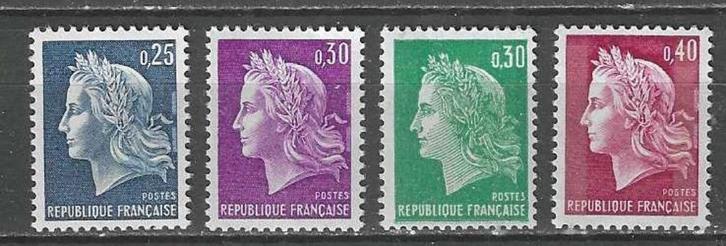 Frankrijk 1967/1969 - Yvert 1535-1536B - Marianne (PF), Postzegels en Munten, Postzegels | Europa | Frankrijk, Postfris, Verzenden