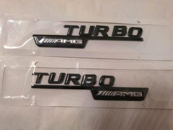 Logos latéraux Mercedes Amg Turbo en noir brillant, Enlèvement ou Envoi