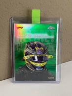Lewis Hamilton 2024 Topps Chrome F1 Helmet Green /99, Ophalen of Verzenden, Nieuw, Plaatje