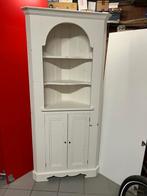 Belle armoire d'angle blanche rustique en bois, Maison & Meubles, Enlèvement