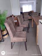 Eetkamerstoelen, Huis en Inrichting, Stoelen, Ophalen, Gebruikt, Bruin, Stof