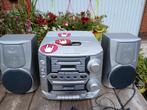 Radio cassette cd speler met 2 boxen, Ophalen of Verzenden, Radio